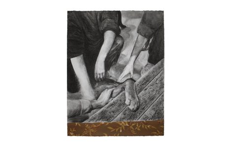 "Hound", Fusain et encre sur papier, 50 x 65 cm. 2018